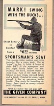 1947 Print Ad Sportsman&#39;s Seat Hunter Shooting The Givens Co. St Paul,MN - £6.65 GBP