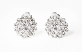 Paparazzi Glammed Out White Clip-On Earrings - New - $4.50