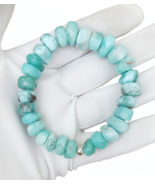 autentic blue LARIMAR chips gemstone stretch BRACELET (npa-2) - $69.00