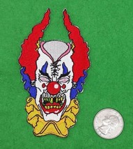 Evil Demented Clown Iron On Sew On Embroidered Patch 2 1/4 &quot;X 4&quot; - £3.89 GBP