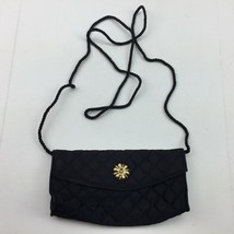 Vintage Black Quilted Lancome Purse Handbag With Definicils Mascara - $39.99