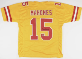 Patrick Mahomes Autographed Kansas City Chiefs Gold Custom Jersey Beckett - £1,121.21 GBP