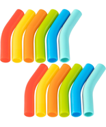 12Pcs Hydraflow Straw Replacement Tip Multi-Color Silicone Flex Elbow Fo... - £9.23 GBP