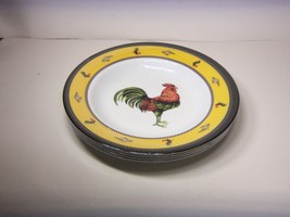 MELAMINE WARE GOURMET DESIGN ROOSTER, SET OF 4 SHALLOW BOWLS 7.75&quot; NEW O... - $24.70