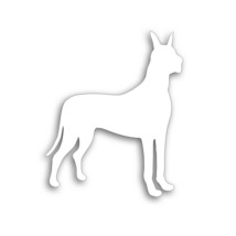 Great Dane Dog Pet Decal For Car Truck Windshield or Bumper Sticker WHITE - £7.93 GBP