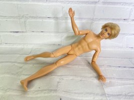 Mattel Barbie Ken Doll Male Rooted Blonde Hair Blue Eyes Articulated Nude 2009 - £59.13 GBP
