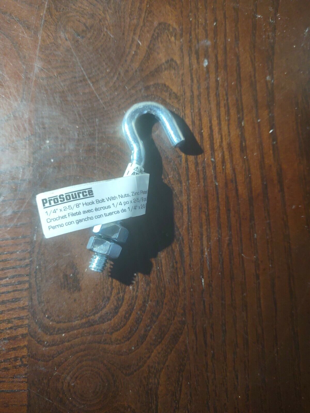 Bolt Hook W/Nut 2-5/8in Zinc, PartNo LR324, by Mintcraft - $7.80