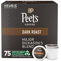 , Dark Roast K-Cup Pods for Keurig Brewers - Major Dickason&#39;S Blend 75 C... - $52.45
