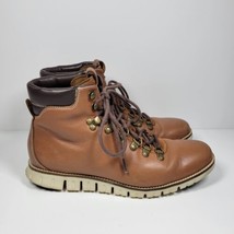 Cole Haan Zerogrand Hiker Size 8M Woodbury Brown Leather Water Resistant Boots - £43.47 GBP