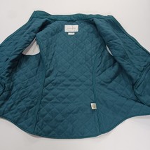 Van Heusen Vest Women’s Green Quilted Lined Full Zip Pockets Vest Size Large image 11