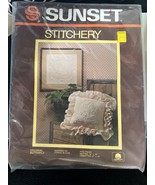 Sunset Stitchery &quot;Colonial Butterfly&quot; Vintage 1983 16” x 16” - $15.84
