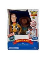NEW Toy Story 4 Disney Pixar Interactive Sheriff Woody Drop-Down Action ... - £260.79 GBP