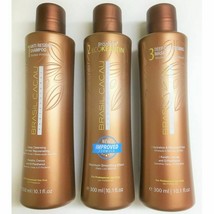 KIT Brasil Cacau Eco Keratin (ALL Steps) Hair Smoothing Treatment = 900ml/30.3oz - £61.92 GBP