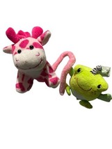 Fiesta Pink Polka Dot Giraffe On 12” Stick & Spark Create Imagine Rattle - £10.87 GBP