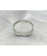 I Love You Word Design Unisex Band Ring, 925 Sterling Silver Handmade Je... - €47,02 EUR