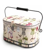 Dritz Vintage Dress Form Large Oval Metal Handle Sewing Basket - $89.12 CAD