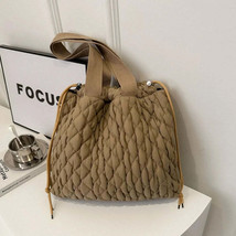 Drawstring Bubble Texture Tote Bag - $33.63 CAD