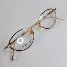 Organix Titanium 866 gold full rim eyeglasses frame 47-20-140 oval women... - $875.19 MXN