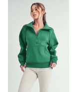 Aemi + Co Half Zip Raglan Sleeve Sweatshirt with Kangaroo Pocket - $91.52 CAD