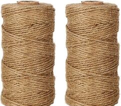 2Pack 2mm Natural Jute Twine String 656 Feet Long Twine String for Craft... - $2.85