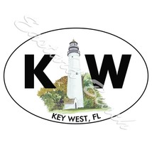 KW Key West FL Lighthouse Oval High Quality Decal Car Boat Cooler Cup Go... - $9.69 CAD+