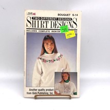 Vintage Iron On Bouquet Shirt Designs S-14, Complete with Instructions - £14.65 GBP