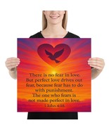 1 John 4:18 Poster – Perfect Love Casts Out Fear – Christian Bible Verse... - €17,66 EUR