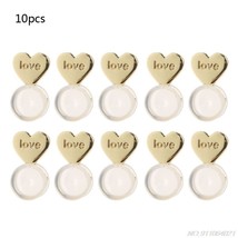 10Pcs Heart Love Magic Earring Lifters BaAdjustable Hypoallergenic Nuts Ear Lobe - £8.80 GBP