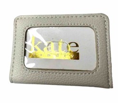 Kate Landry Wallet Thin Taupe Faux Leather No Fold Pebbled Texture Vegan Slot - $7.63