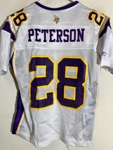 Reebok Women&#39;s NFL Jersey Minnesota Vikings Adrian Peterson White sz XL - $21.03