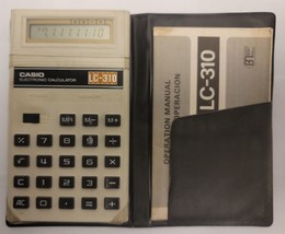 Casio LC-310 Electronic Calculator + Case + Operation Manual - £22.72 GBP