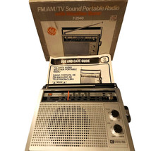 GE Model 7-2940 FM/AM TV Sound 24-HR Weather Portable Radio In Box Weather - £28.07 GBP
