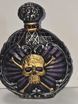 3D shaped Golden Skull Potion / Poison Bottle Halloween Decor 5.5-in - $28.70