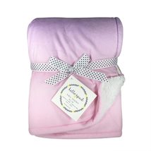 Rainbow Plush Blanket 40&quot;x30&quot; Green Pink Purple Solid Color Girls Baby G... - $53.45