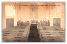 Temple Baptist Community Church Interior Philadelphia PA UNP Artvue Postcard N20 - £3.05 GBP