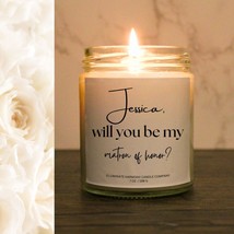 Jessica Will You Be My Matron Of Honor Candle Wedding Matron Of Honor Candle - £14.60 GBP