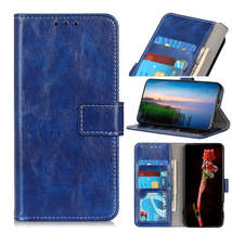 For Motorola Moto G84 5G Retro Crazy Horse Texture Leather Phone Case(Blue) - £4.73 GBP