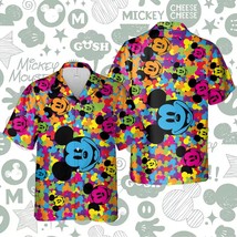 Funny Mickey Mouse Disney Cartoon Themed Colorful Aloha HAWAIIAN Shirt - £8.23 GBP+