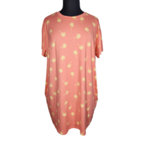 Joyspun Coral Palm Tree Print Coastal Beachy Sleep Shirt Nightgown Plus ... - £10.04 GBP