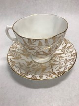 Gold leaf Tea coffee cup Porcelain Royal Stuart Spencer Stevenson Englan... - $41.57