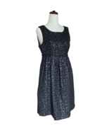 Max and Cleo Black Fit Flare Empire Waist Sparkle Mini Sleeveless Damask... - $162.31 MXN