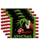 Merry Christmas Placemats Set of 4 12x18&#39;&#39; Winter Holiday Xmas Decorations - $196.59 MXN