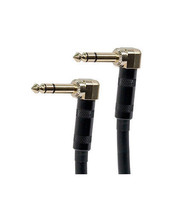 3Ft Premium Stereo 6.35Mm 1/4&quot; Inch Trs Male To M Right Angle Audio Cable Gold - £26.41 GBP