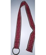 Vintage Retro The Orange Flower Woven Fabric Double Ring Belt Wickford R... - $48.12 CAD
