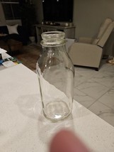 STANPAC Milk Bottle Jug Clear Glass Ribbed Bottom No Lid Marked 946 ML/3... - $10.88