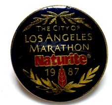 1987 The City of Los Angeles Marathon Naturite Sponsored Lapel Pin - $9.89