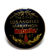 1987 The City of Los Angeles Marathon Naturite Sponsored Lapel Pin - $13.58 CAD