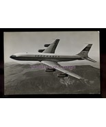 ac0309 - Aircraft - Lufthansa Boeing 707 in flight over land - postcard - $2.01