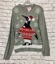 Xmas Christmas Ugly Holiday Sweater Penguin Wearing Sweater Size M - $21.78