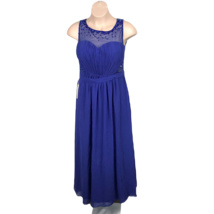 Starzz Beaded Long Formal Flowing Blue Dress ~ Sz 16 ~ Sleeveless ~ High... - £38.69 GBP